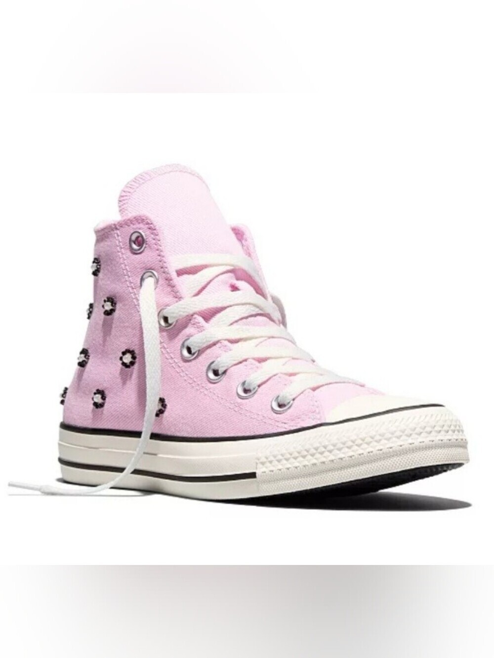 Converse Chuck Taylor All Star High-Top Lace-up Beaded Sneakers Womens Size 10